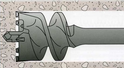 Проломной бур SDS MAX 55x1000мм по бетону Проломной бур SDS MAX 55x1000мм по бетону